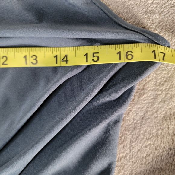 BCBGeneration Drape Pocket Jumpsuit Womens Size Medium Blue Sleeveless Stretchy - Picture 10 of 11